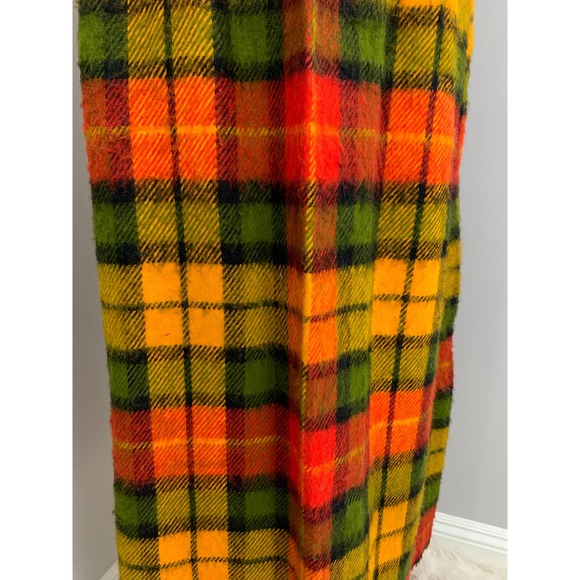 Vintage 70s Maxi Skirt Buffalo Check Plaid Tartan Fall Winter Grunge Punk Indie - Picture 6 of 12